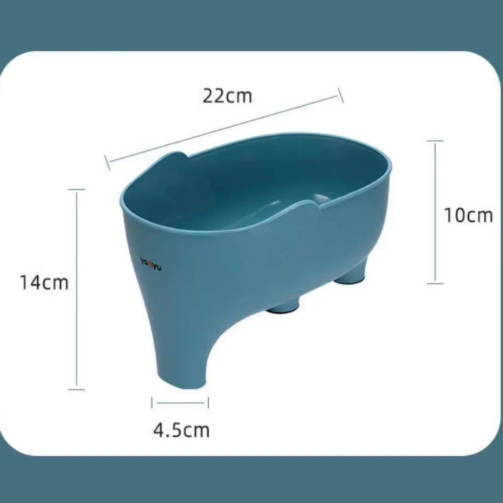 Elephant Sink Strainer & Hanging Drainer Basket – Fruit & Vegetable Washing Rack, Kitchen Sink Drain Organizer