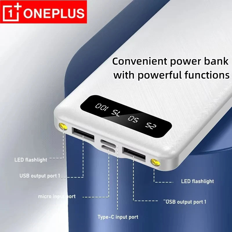 200000mAh 120W Portable Power Bank with LED Digital Display, Fast Charging USB-C External Battery for Smartphones & Tablets