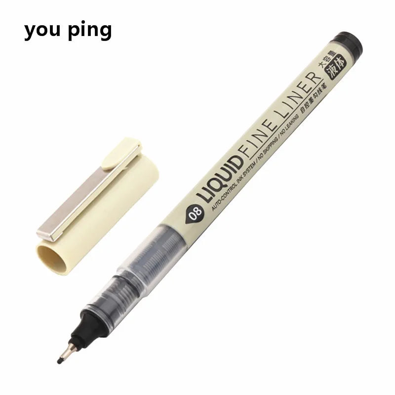 Big Capacity Waterproof Brush Pen Marker - Pigment Ink for Sketching, Comics & Calligraphy - Single