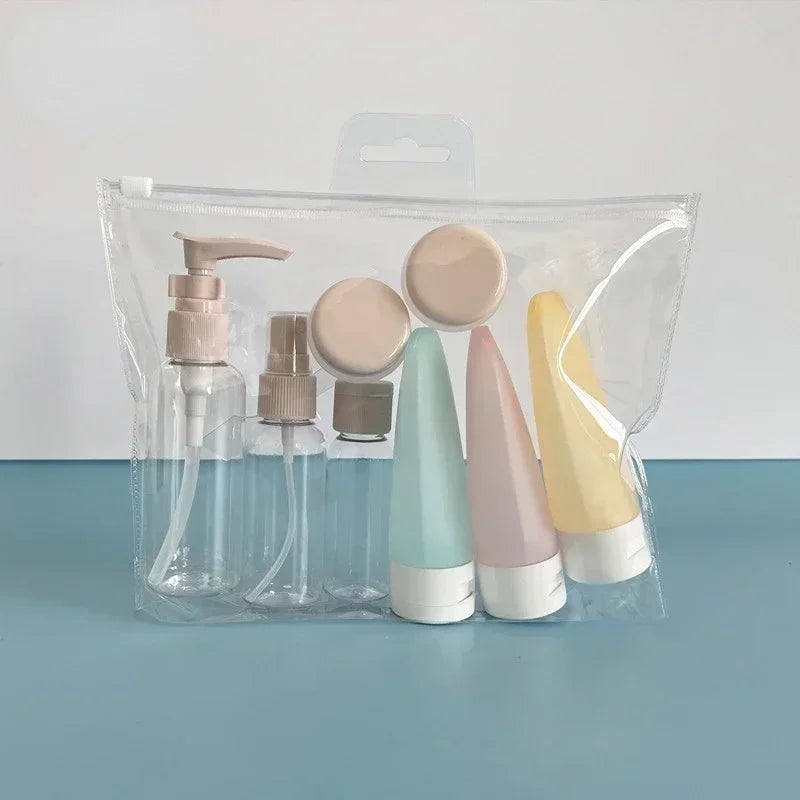 Travel Refillable Bottle Set — Perfume Spray, Lotion & Shampoo Tubes (120 ml / 4.06 fl oz, 60 ml / 2.03 fl oz) Portable Cosmetic Containers