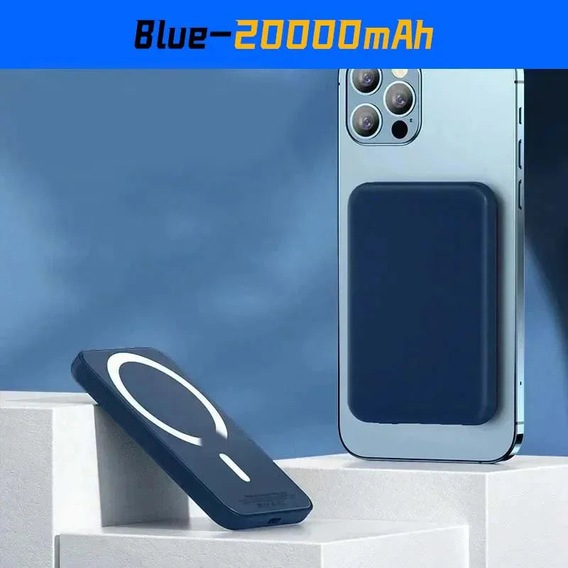 Magnetic 10000mAh Portable Wireless Power Bank – 20W Fast Charge, USB-C & Wireless Magnetic External Battery Pack for Smartphones