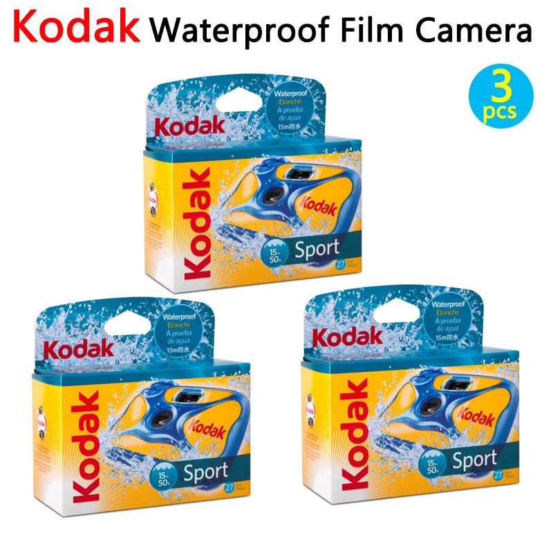 35mm Waterproof Disposable Film Camera with Flash — 27/39 Exposures Single-Use Point-and-Shoot