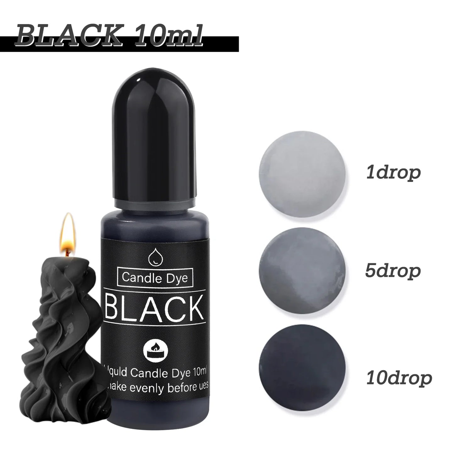 16-Color Liquid Candle Dye Set — 16 x 10ml (0.34 fl oz) Non-Toxic Soy Wax Pigments for Candle & Soap Making