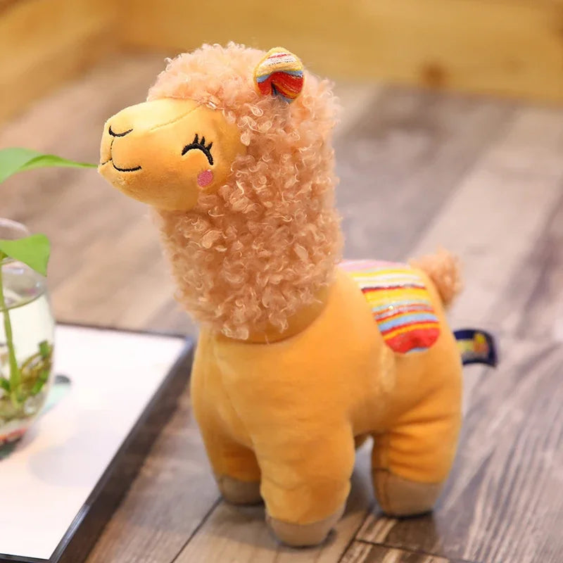 25cm (9.8 in) Smile Alpaca Llama Plush Toy - Soft Stuffed Animal Throw Pillow for Kids and Home Decor