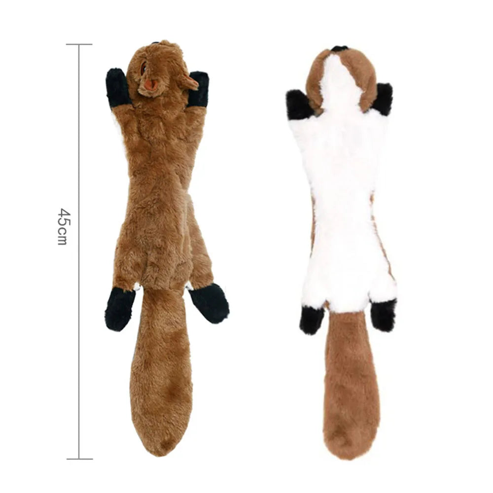 Stuffing-Free Squeaky Plush Dog Toy – Durable Crinkle Chew Toy, Simulated Animal