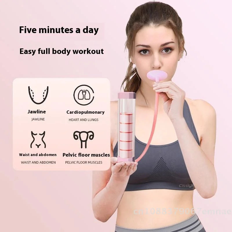 Abdominal Training Dumbbell – Portable Core & Pelvic Floor Strengthener with Silicone Grip, Includes 2 Breathing Nozzles