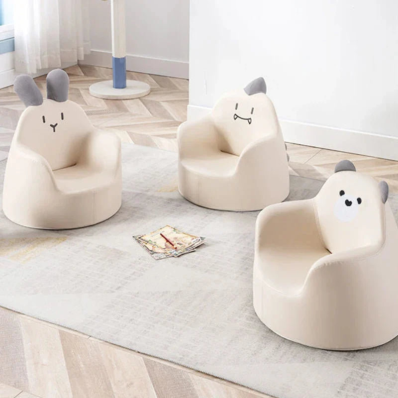 Children's Mini Cartoon Sofa for Kids (Ages 1-6) Removable Washable Rabbit & Bear Toddler Seat