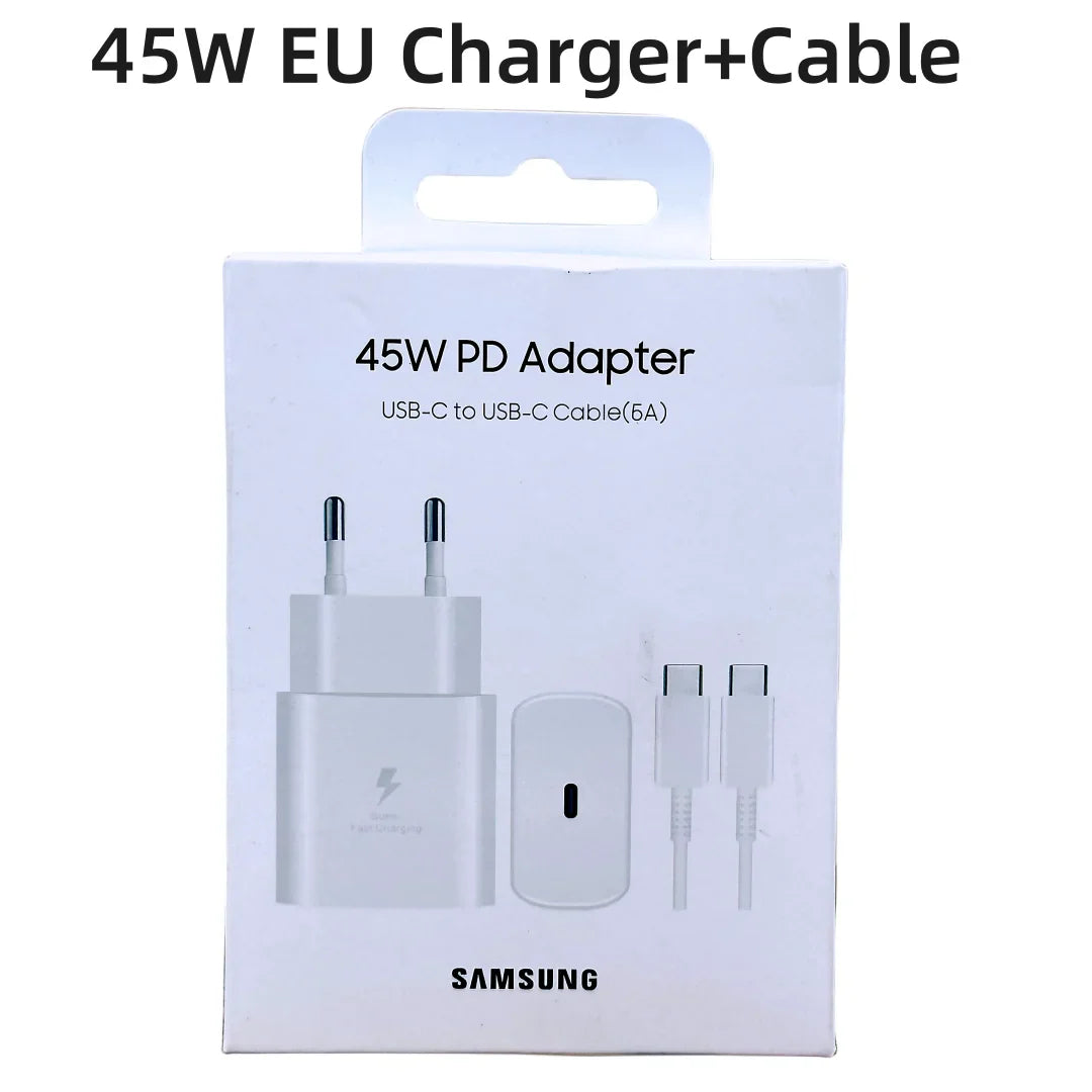45W Super Fast USB-C GaN Charger – EU Certified Fast Charge Adapter for Flagship & Foldable Smartphones (USB PD, Quick Charge)