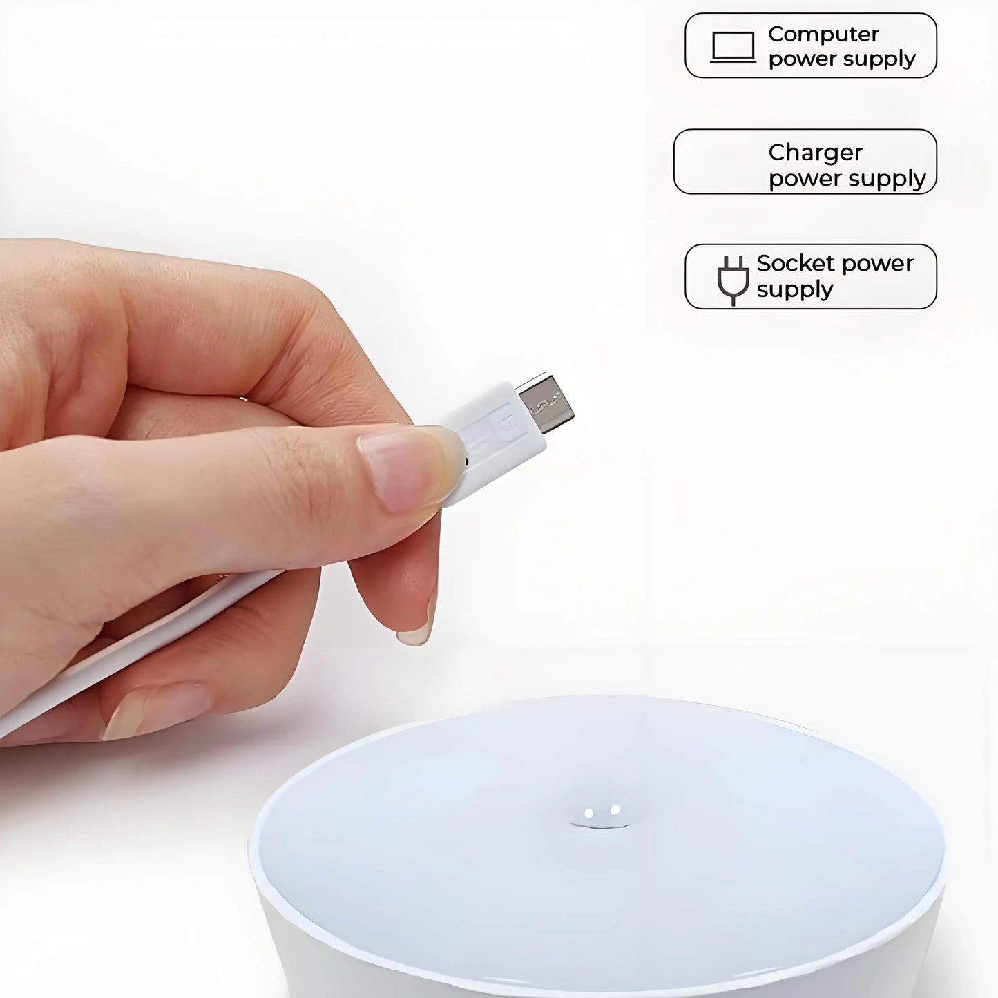 2-Pack LED Motion Sensor Night Light – USB Rechargeable, Magnetic Auto On/Off, Warm & White