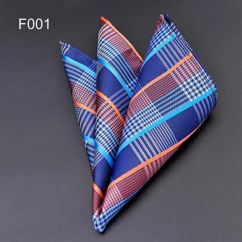 Men's Pocket Square 41 Colors - Plaid Dot Paisley Polyester Handkerchief 25 x 25 cm (9.8 x 9.8 in)