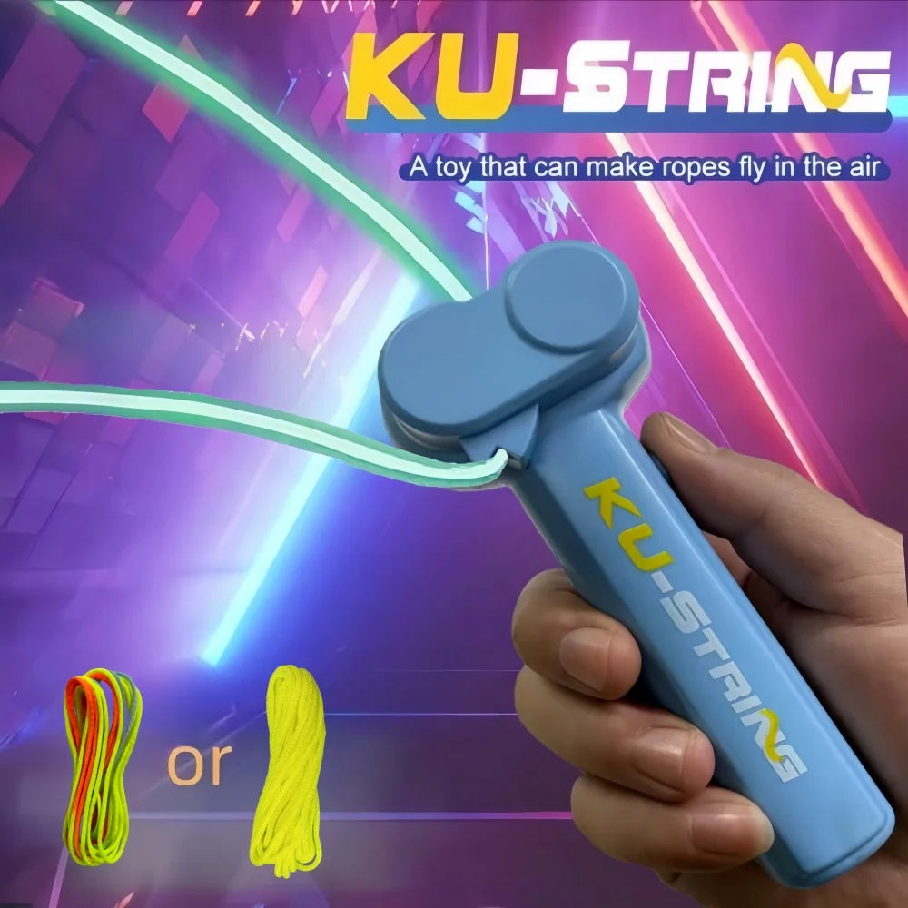 Glow-in-the-Dark Electric Rope Spinner Toy — Rechargeable Outdoor Decompression Toy for Kids & Cats