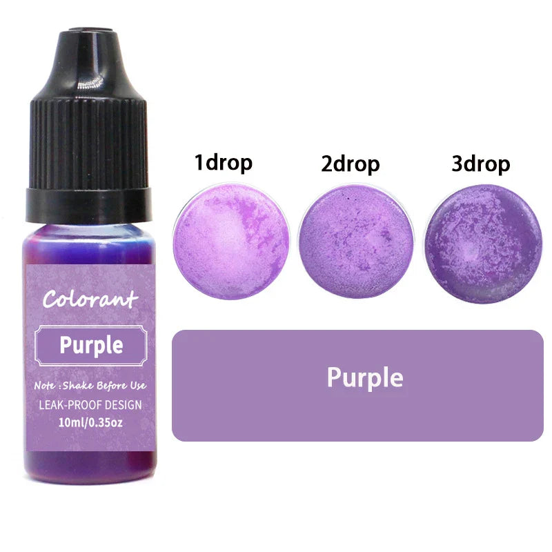 20-Color 10ml Candle Dye Liquid Colorant Set for Candle Making Soap Resin DIY Crafts