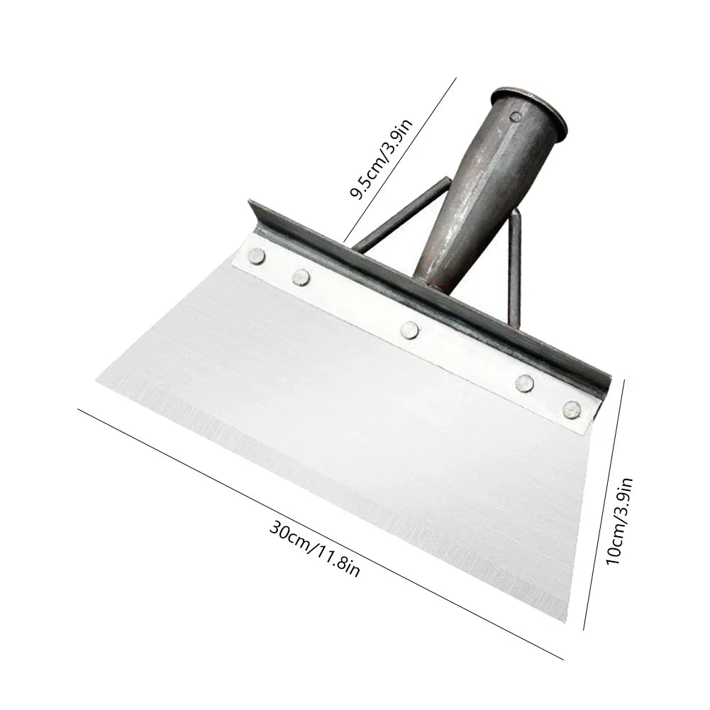 30cm (11.8in) Multifunctional Garden Shovel — Manganese Steel Weed, Deicing & Manure Scraper