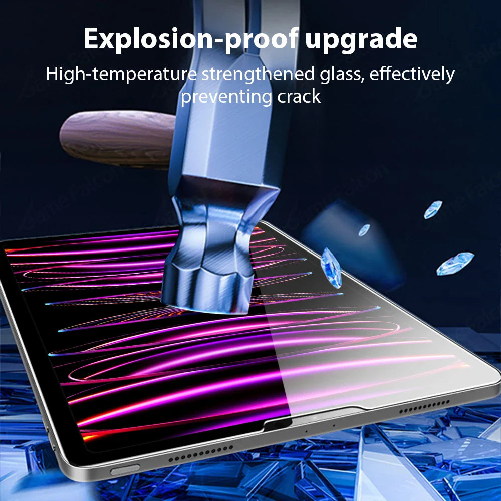 Tempered Glass Screen Protector for iPad — 1-Pack Compatible with 12.9 in (32.8 cm), 11 in (28.0 cm), 10.9 in (27.7 cm), 9.7 in (24.6 cm) — HD, Anti-Fingerprint, Oleophobic, Explosion-Proof