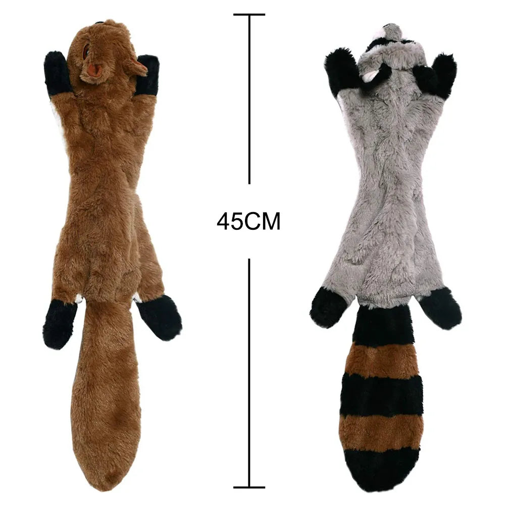 Stuffing-Free Squeaky Plush Dog Toy – Durable Crinkle Chew Toy, Simulated Animal