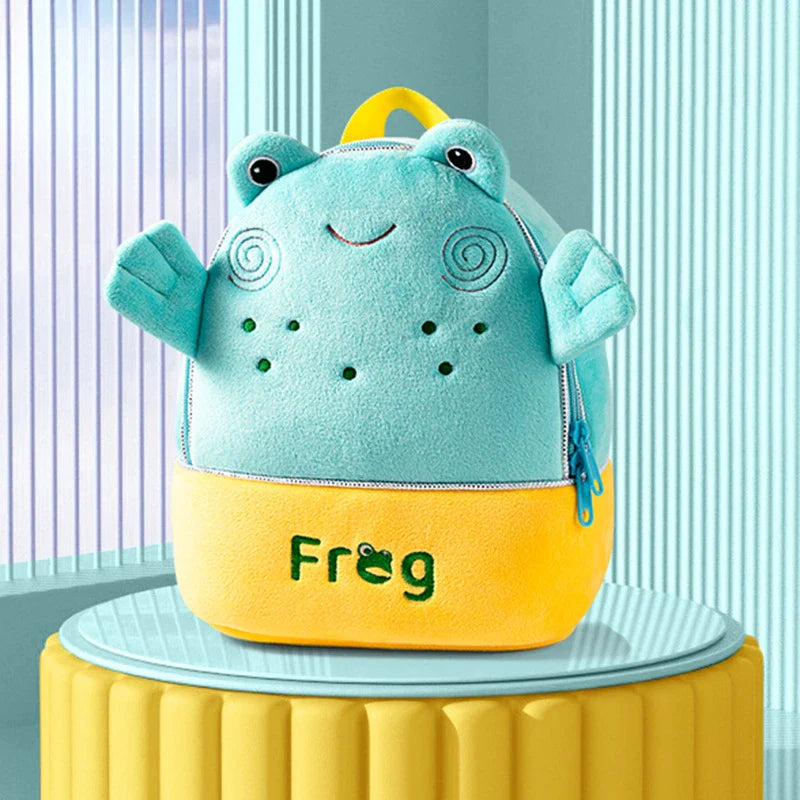 Plush Animal Anti-Lost Backpack for Toddlers & Preschool Kids - Cute Kindergarten Bag