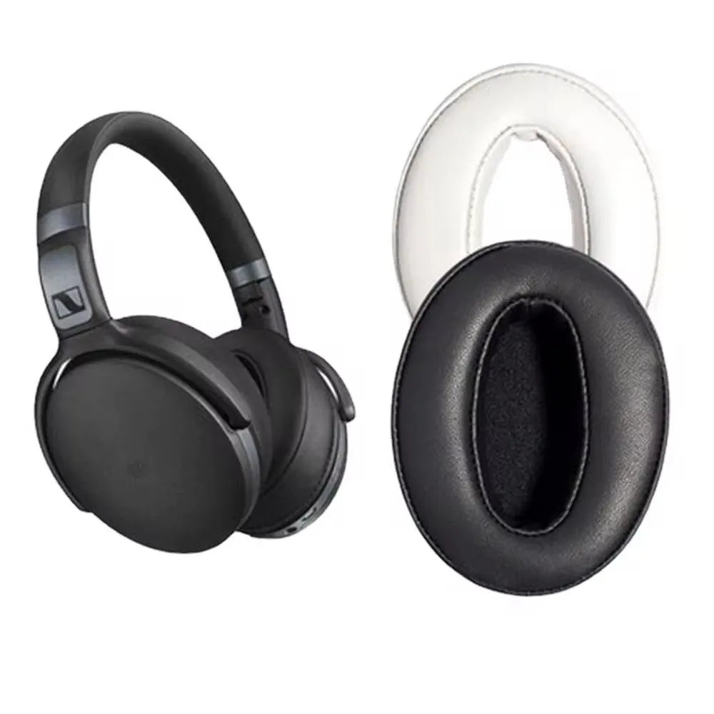 Replacement Memory Foam Ear Pads for Over-Ear Headphones - Soft Leather Ear Cushions, Self-Adhesive (1 Pair)