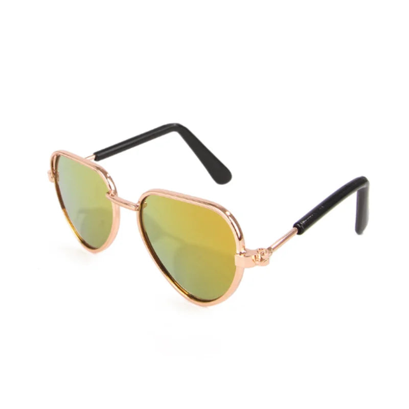 Non-Slip Pet Sunglasses for Cats and Small Dogs, Cute Cat Glasses Cosplay Photo Props