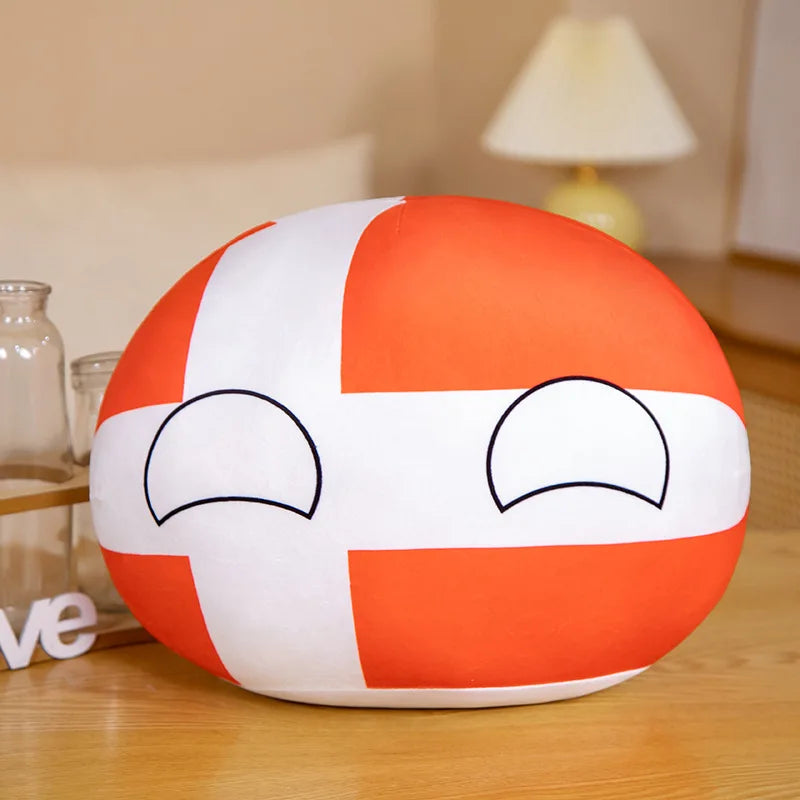Polandball Countryball Plush Keychain 10 cm (3.9 in) 70 Designs Country Ball Pendant Stuffed Toy for Kids