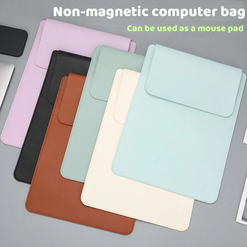 PU 13-Inch (33 cm) Waterproof Laptop Sleeve with Pen Case – Protective Sleeve for MacBook Air/Pro, Multiple Colors