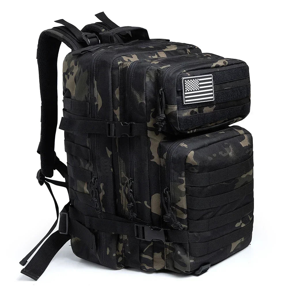 45L (11.9 gal) Tactical Backpack – Large Capacity Molle 3-Day Assault Pack for Hiking, Camping & Trekking