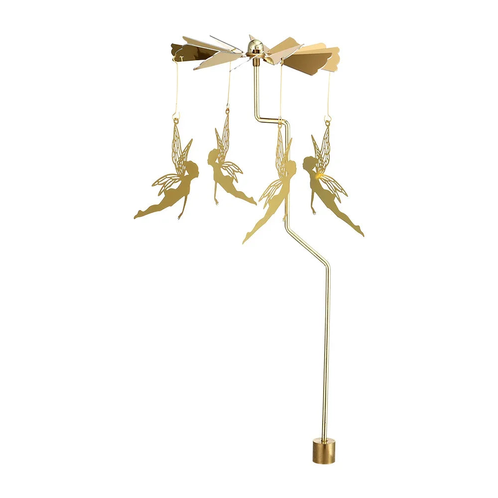 Carousel Candle Spinner Rotating Tealight Holder for Wedding, Christmas & Home Office Decor – Gold, Silver