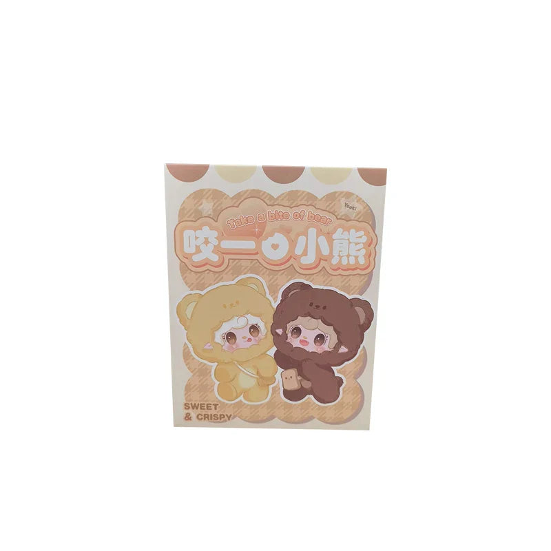 Plush Bear Blind Box Keychain - Cute Mini Mystery Doll Backpack Pendant Collectible Surprise Gift