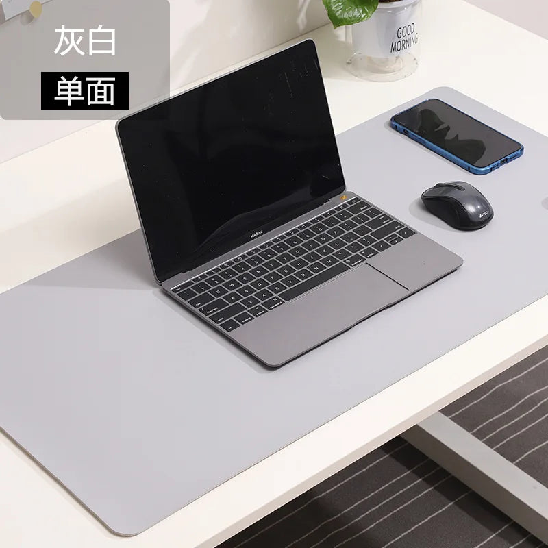 White XXL Gaming Mouse Pad Large Waterproof Non-Slip PU Suede Desk Mat for Keyboard & Mouse