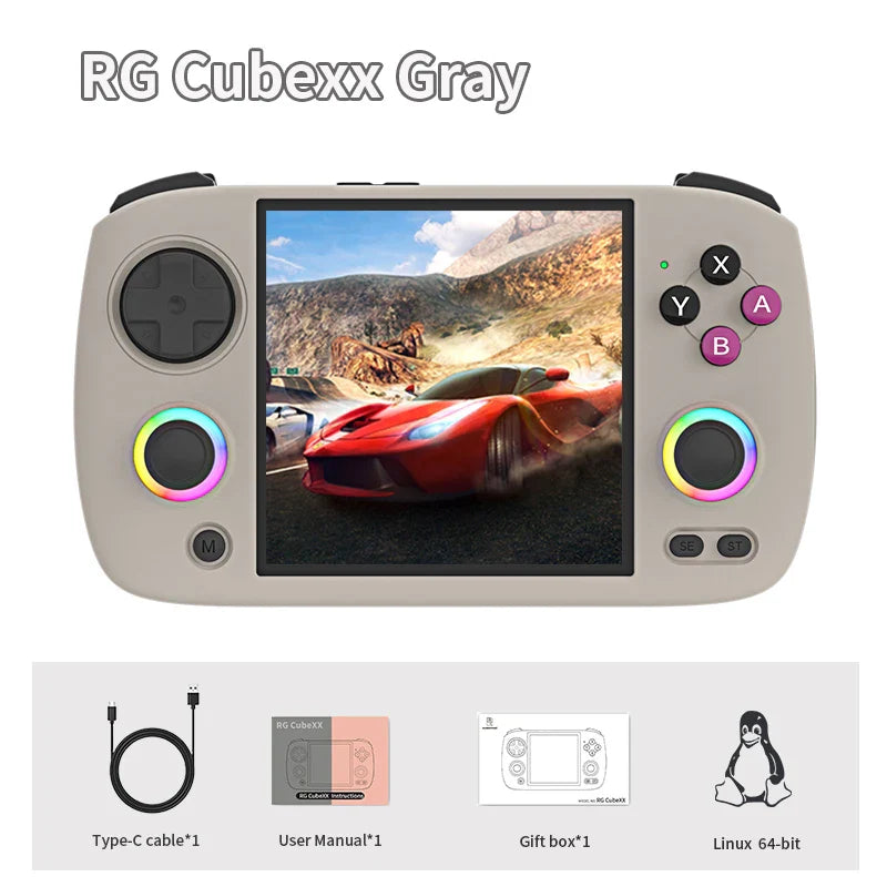 Retro Handheld Game Console 3.95 in (10.0 cm) IPS 720 x 720, Linux 64-bit, WiFi Bluetooth, RGB Joysticks, 3800mAh