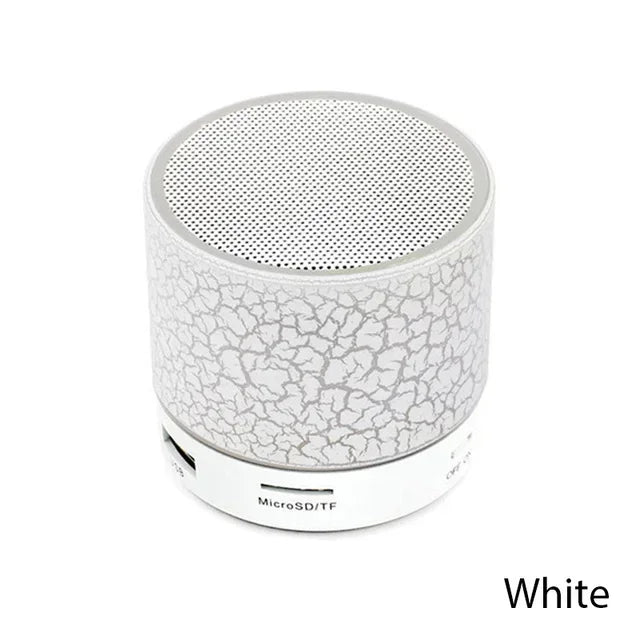 Mini Portable Bluetooth Speaker with LED Light, USB SD Card AUX, Subwoofer Sound Column for Phone & PC
