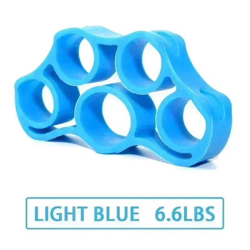 Silicone Finger Exerciser Hand Strengthener 6 Resistance Levels for Grip, Arthritis, Rehab, Climbing, Guitar