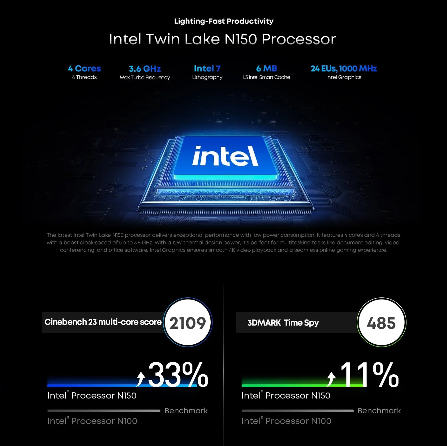 10.5-inch (26.7 cm) 2-in-1 Laptop Tablet – Intel Celeron N-Series, 12GB/16GB LPDDR5, 512GB SSD, 1920×1200 IPS, Windows 11