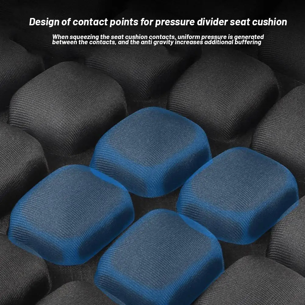 Universal Motorcycle Seat Cushion 34cm (13.4in) — Ergonomic EVA Foam Core with Lycra Cover, Breathable Anti-Slip Pad for Motorbike & Electric Bike