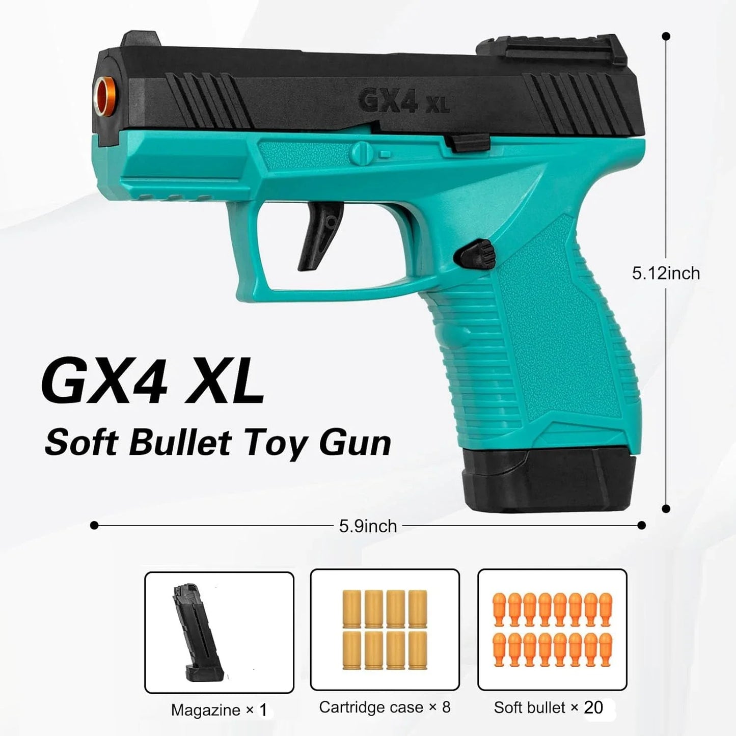 Mini Soft Dart Pistol Toy Gun Airsoft-Style Outdoor Shooting Game — Ages 14+ Gift for Teens & Adults