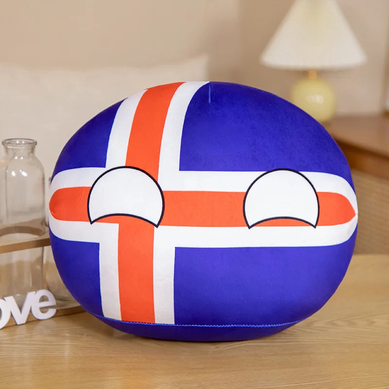 Polandball Countryball Plush Keychain 10 cm (3.9 in) 70 Designs Country Ball Pendant Stuffed Toy for Kids