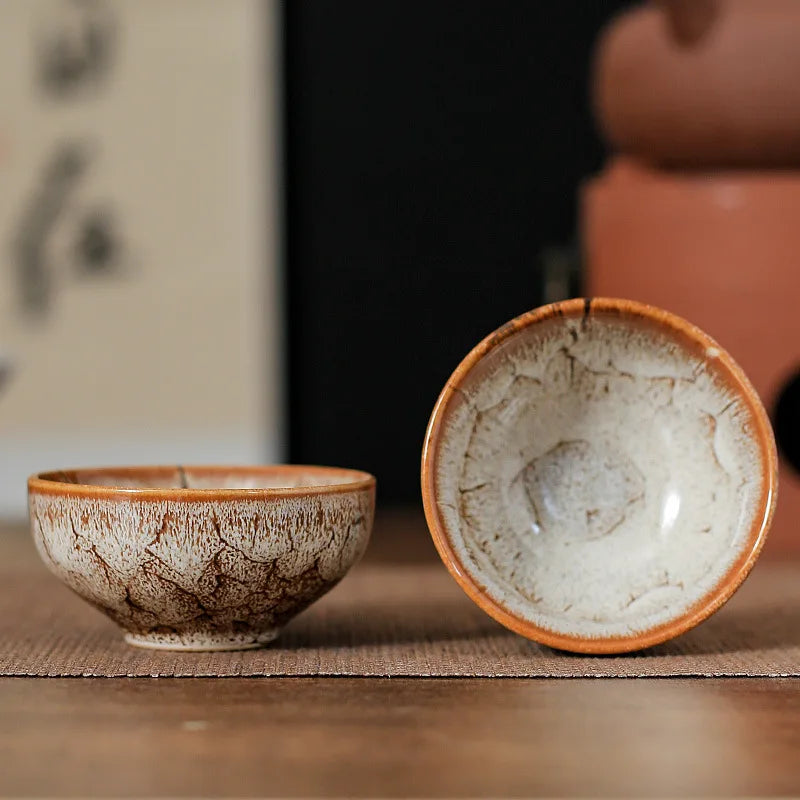 45ml (1.5 fl oz) Ceramic Tasting Teacup – Satin Blue Jianzhan Master Cup for Gongfu Tea