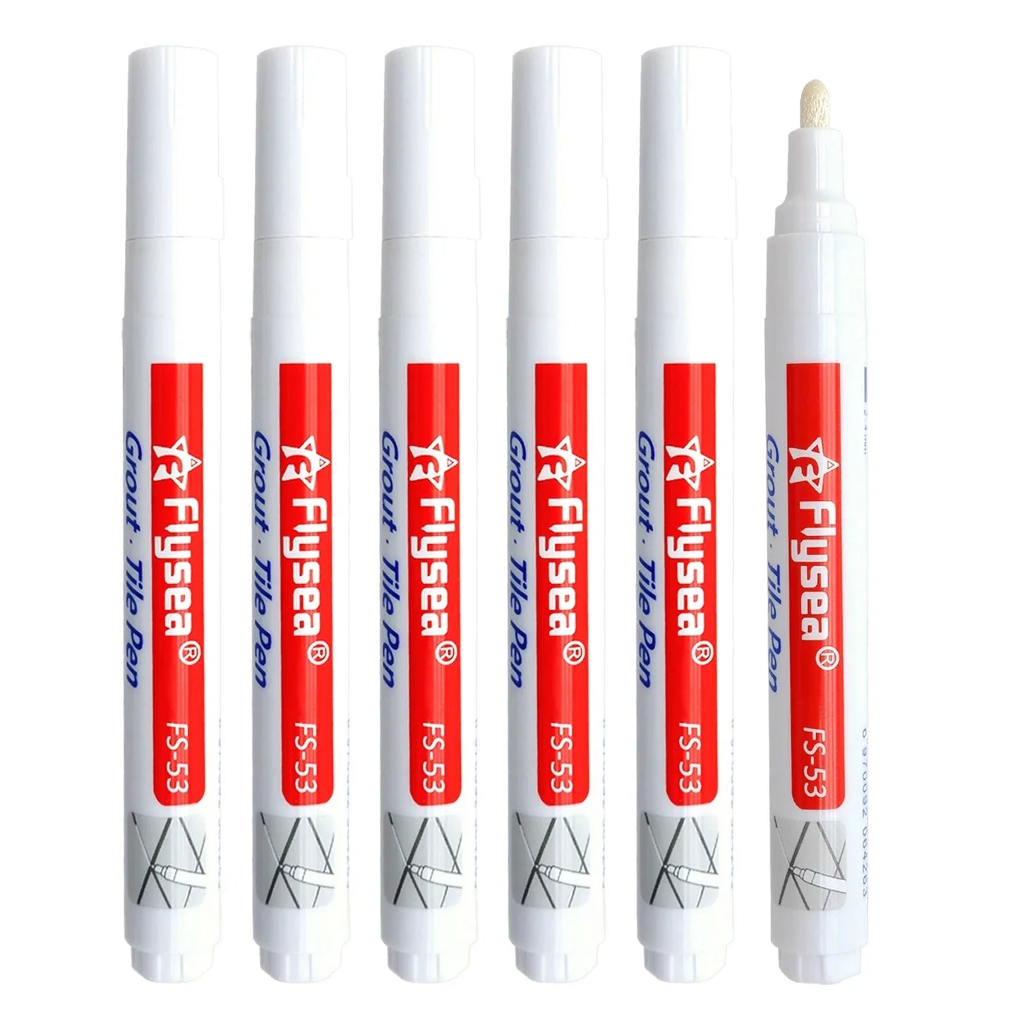 10-Pack 45mm Waterproof Permanent Marker Pens – Long-Head Quick-Dry for Woodworking & Construction, Deep-Hole Marking, Non-Toxic Black Red Blue