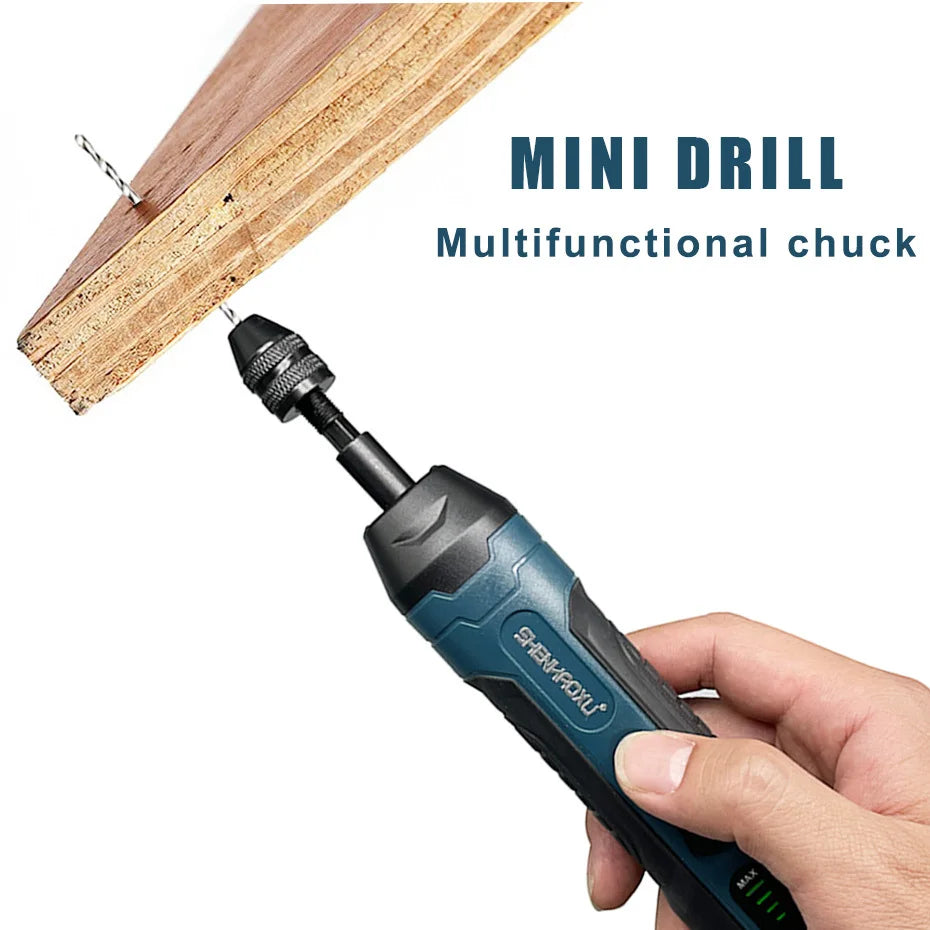 Mini Cordless Electric Screwdriver 3.6V Rechargeable 1300mAh USB-C, Precision Screwdriver with LED & Torque Control, 1/4" (6.35mm) Chuck