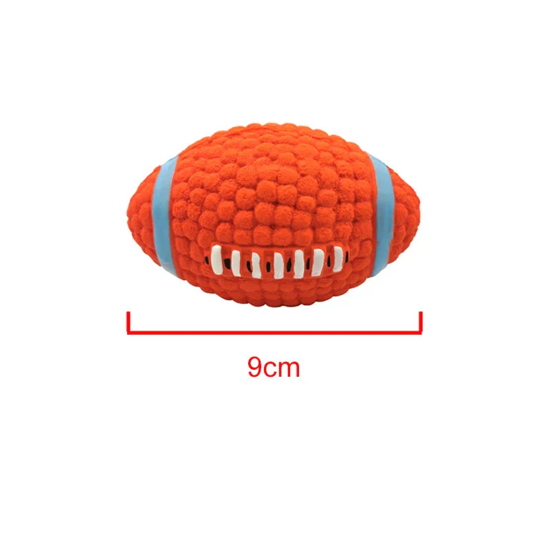 Natural Latex Squeaky Dog Ball – Durable Anti-Bite Interactive Chew Toy for Small to Large Dogs (Chihuahua to Golden Retriever)