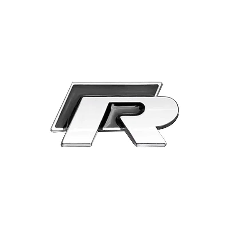 3D Metal R Logo Car Trunk Emblem Sticker Rear Body Badge for Golf Polo Jetta Beetle Passat Tiguan