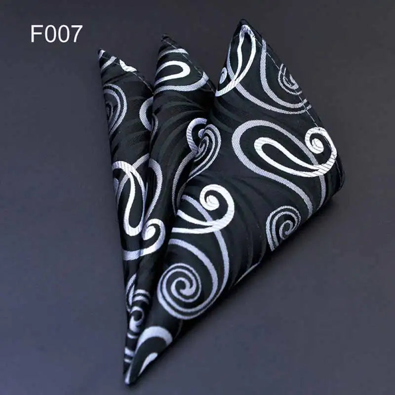 Men's Pocket Square 41 Colors - Plaid Dot Paisley Polyester Handkerchief 25 x 25 cm (9.8 x 9.8 in)