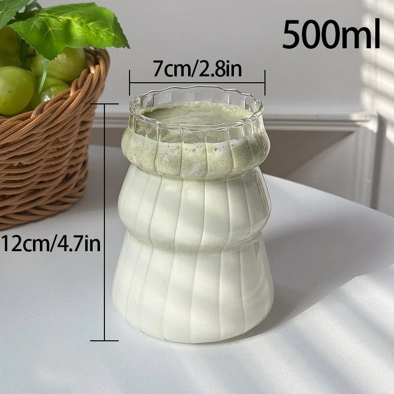 Clear Tall Glass Coffee Mug – Iced Coffee, Milk, Juice & Cocktail Drinkware