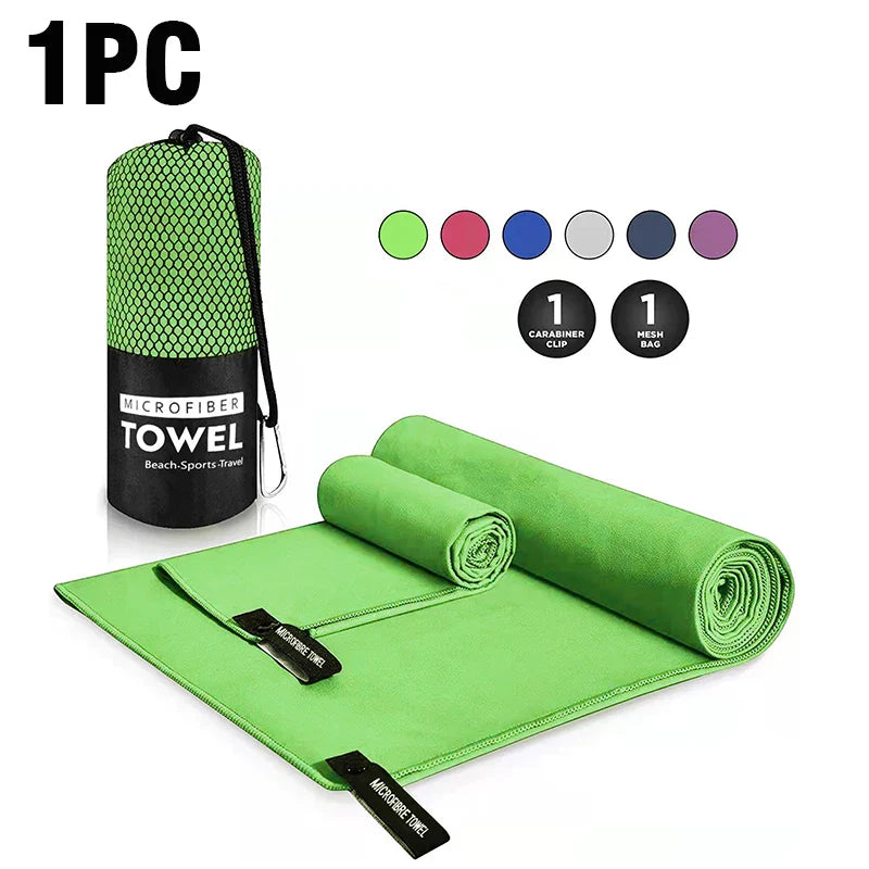Microfiber Quick-Dry Large Beach & Sports Towel for Travel, Gym, Yoga, Swimming