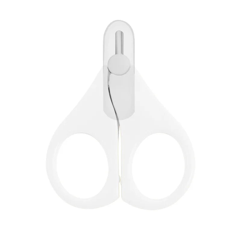 Baby Safety Nail Clippers & Scissors - Mini Stainless Steel Rounded Tip Trimmer for Newborns and Infants