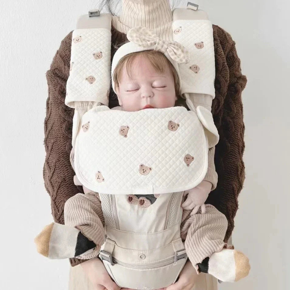 3-Pack Waterproof Muslin Cotton Baby Bibs & Burp Cloths Shoulder Pad Bite Cushion