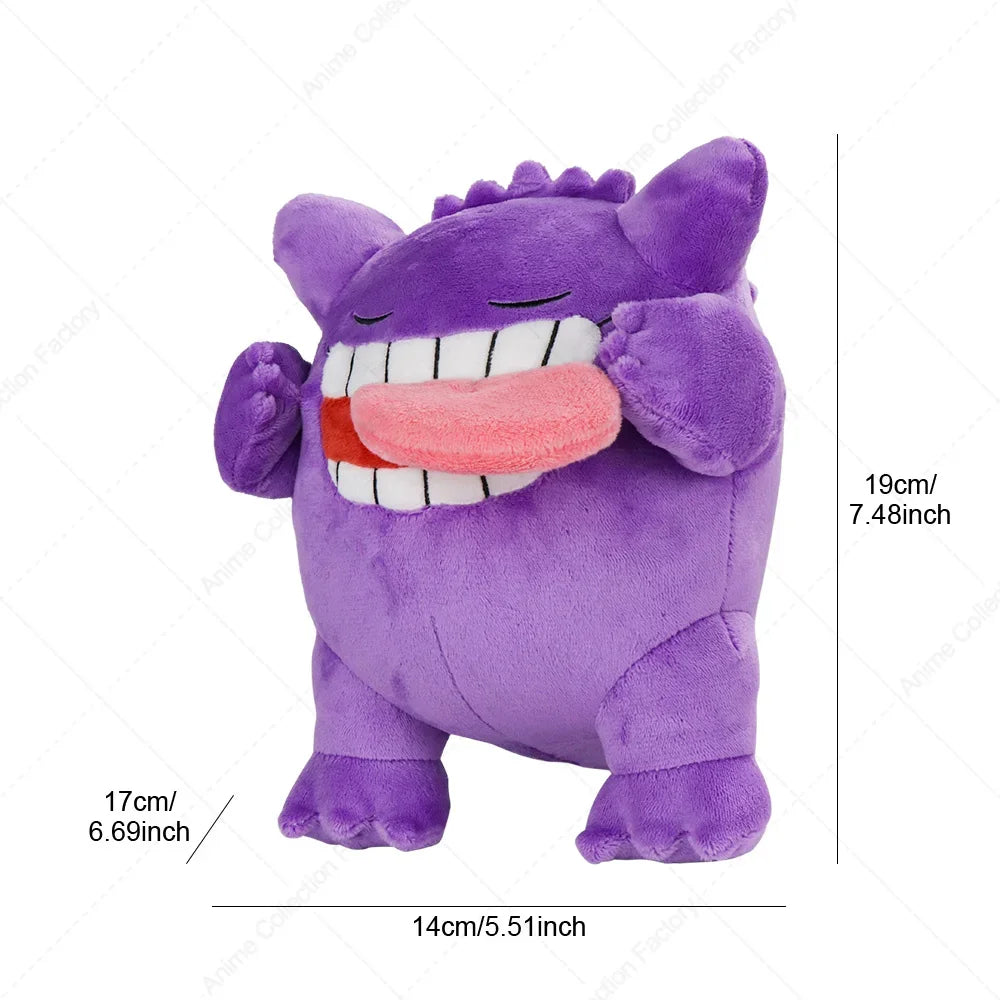 Sleeping Gengar Plush Toy Soft Anime Ghost Monster Peluche Doll Cute Birthday Gift for Kids