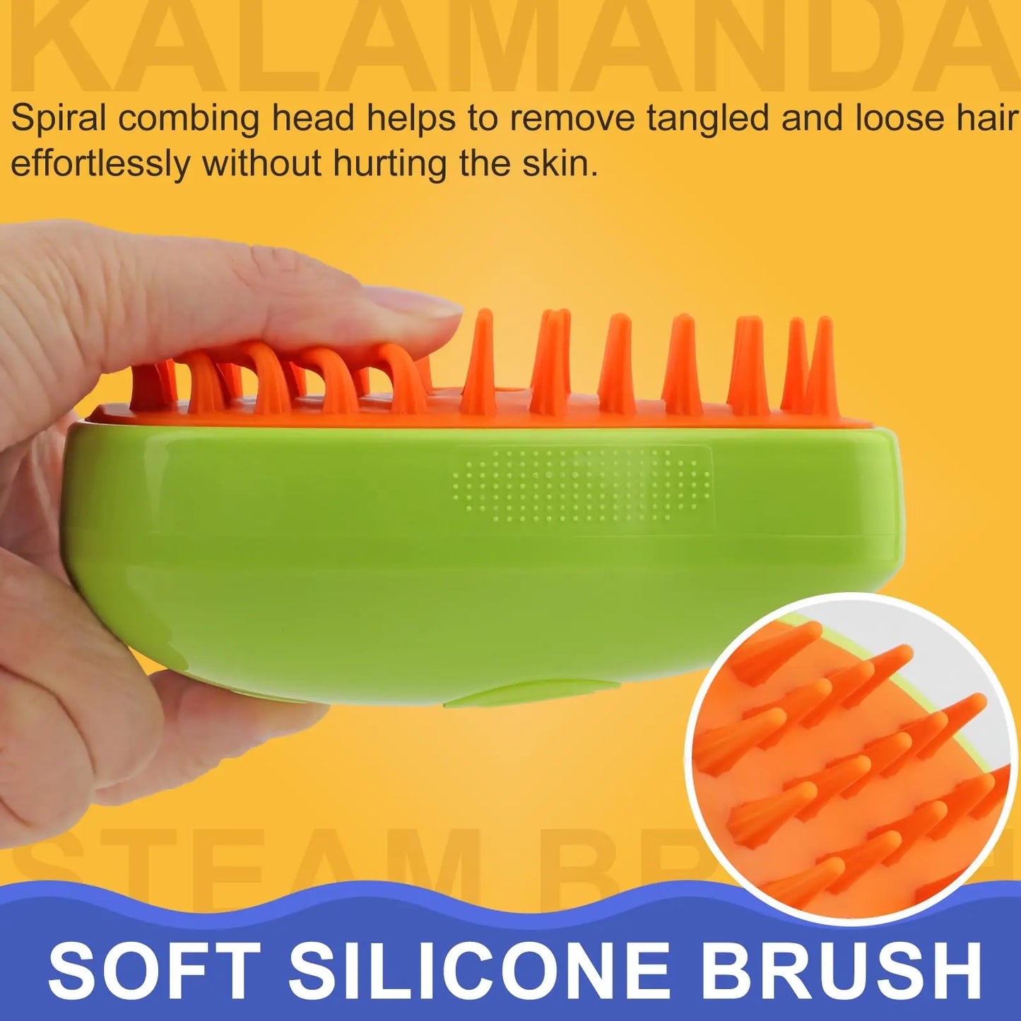 3-in-1 Pet Steamy Brush – Electric Spray Groomer, Silicone Massage & Hair Remover for Cats & Dogs