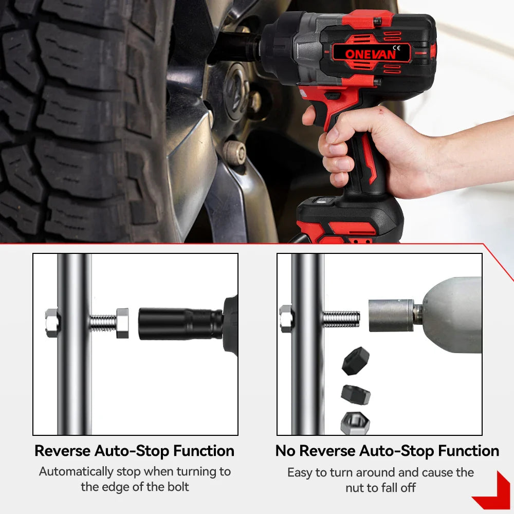 Brushless Cordless Impact Wrench 2800 N·m (2800W) 1/2 in (12.7 mm) Drive — 18V Battery Compatible (Battery Not Included)