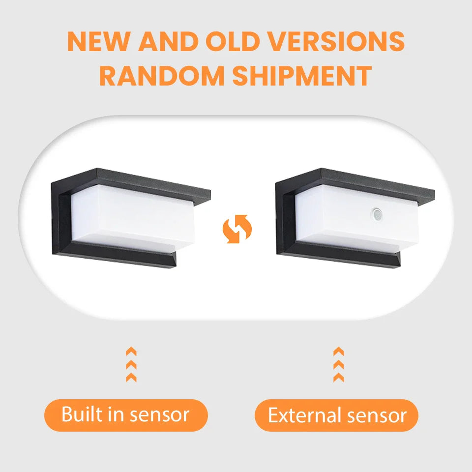 LED Outdoor Wall Light with Radar Motion Sensor - Waterproof Modern Porch & Garden Lamp AC85-265V