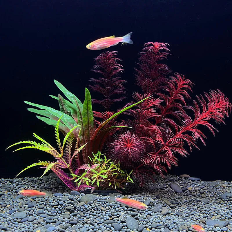 Artificial Aquarium Plants — Plastic Underwater Decorations for Fish Tanks, Realistic Aquarium Decor